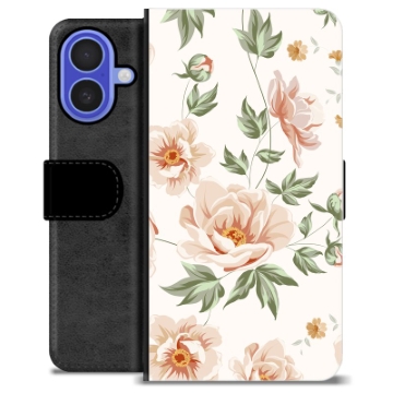 Husă Portofel Premium - iPhone 16 - Floral