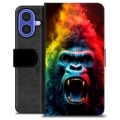 Husă Portofel Premium - iPhone 16 - Gorilă