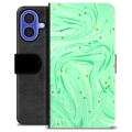 Husă Portofel Premium - iPhone 16 - Mentă Verde