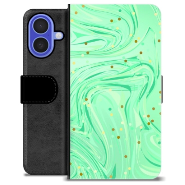 Husă Portofel Premium - iPhone 16 - Mentă Verde