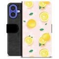 Husă Portofel Premium - iPhone 16 - Model Lămâie