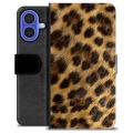 Husă Portofel Premium - iPhone 16 - Leopard