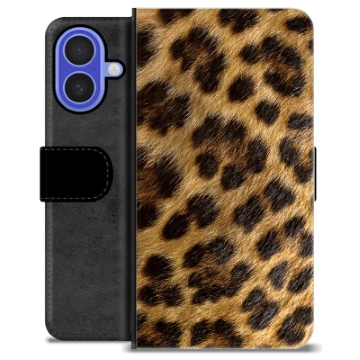Husă Portofel Premium - iPhone 16 - Leopard