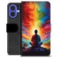 Husă Portofel Premium - iPhone 16 - Meditație
