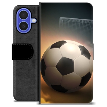 Husă Portofel Premium - iPhone 16 - Fotbal