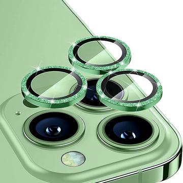 Geam Protecție Obiectiv Camera iPhone 16 Pro/16 Pro Max - Hat Prince Glitter - Verde
