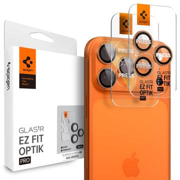 Protector Obiective Cameră iPhone 16 Pro/16 Pro Max/17 Pro/17 Pro Max Spigen Glas.tR Ez Fit Optik Pro - Portocaliu