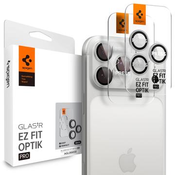 Protector Obiective Cameră iPhone 16 Pro/16 Pro Max/17 Pro/17 Pro Max Spigen Glas.tR Ez Fit Optik Pro - Argintiu