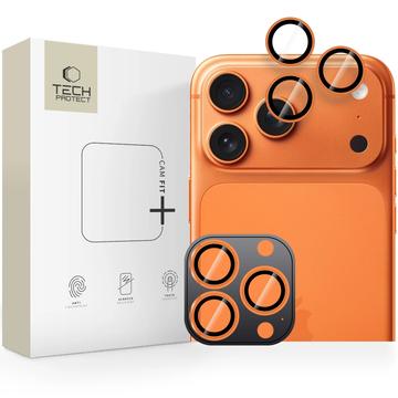 iPhone 16 Pro/16 Pro Max/17 Pro/17 Pro Max Tech-Protect Cam Ring Fit+ Obiectivul camerei foto - Portocaliu