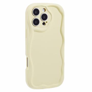 Husă TPU iPhone 16 Pro Candy Color Wavy - galben