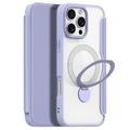Husă cu rabat magnetic iPhone 16 Pro Dux Ducis Skin X Pro - Violet