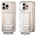 Husă cu curea iPhone 16 Pro GKK - Argint / Transparent