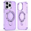 Husă hibridă iPhone 16 Pro Glitter cu suport - compatibilă MagSafe - Violet