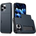 Husă Hibridă iPhone 16 Pro cu Slot Glisant pentru Card