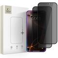 Protecție de ecran din sticlă temperată Privacy iPhone 16 Pro Max/17 Pro Max Tech-Protect Glass Spy+ - 2 buc. - Negru