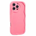 Husă TPU iPhone 16 Pro Max Candy Color Wavy - Roz Intens