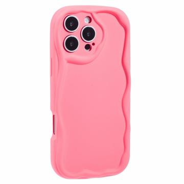 Husă TPU iPhone 16 Pro Max Candy Color Wavy - Roz Intens