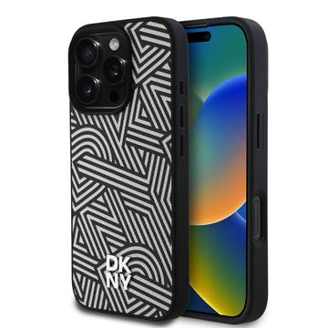 Husă iPhone 16 Pro Max DKNY Crosswalk Model - compatibil MagSafe - Fildeș / Negru