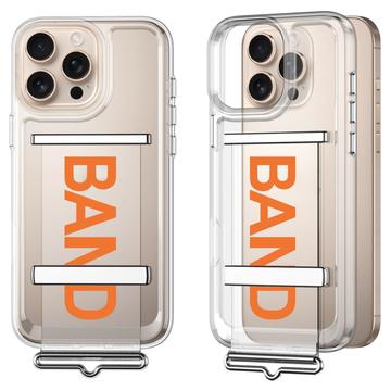 Husă cu curea iPhone 16 Pro Max GKK - Portocaliu / Transparent