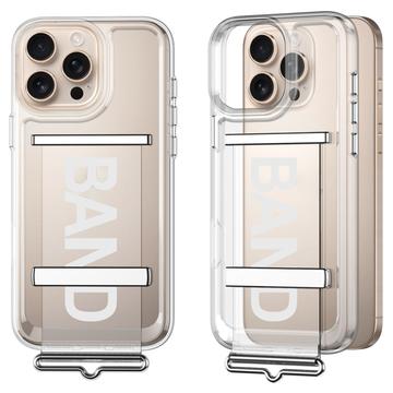 Husă cu curea iPhone 16 Pro Max GKK - Argint / Transparent