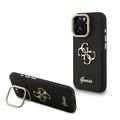 Husă cadru cameră cu suport iPhone 16 Pro Max Guess Grained 4G Logo