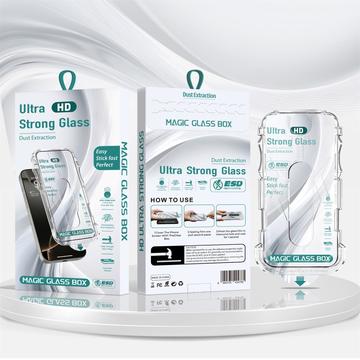 Protector de ecran din sticlă temperată HD iPhone 16 Pro Max cu instrument automat de îndepărtare a prafului - 9H