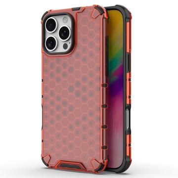 Husă Hibrid iPhone 16 Pro Max - Honeycomb Armored - Roșu