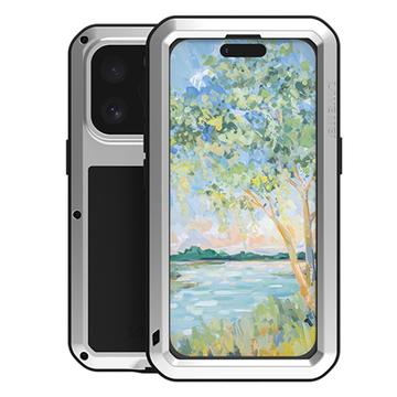 Husă Hibrid iPhone 16 Pro Max - Love Mei Powerful - Argintiu