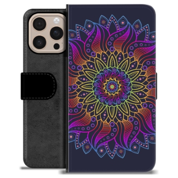 Husă Portofel Premium - iPhone 16 Pro Max - Mandala Colorată