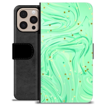 Husă Portofel Premium - iPhone 16 Pro Max - Mentă Verde