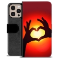 Husă Portofel Premium - iPhone 16 Pro Max - Silueta Inimii
