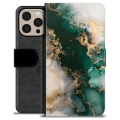 Husă Portofel Premium - iPhone 16 Pro Max - Marmură Jad