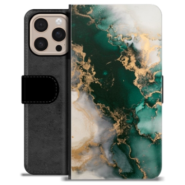 Husă Portofel Premium - iPhone 16 Pro Max - Marmură Jad