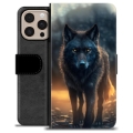 Husă Portofel Premium - iPhone 16 Pro Max - Lup