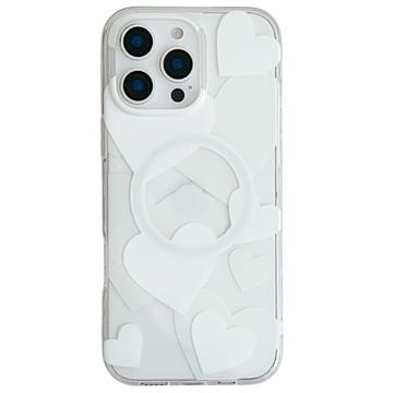 Husă hibridă magnetică Pure Love pentru iPhone 16 Pro Max - alb