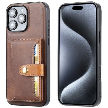Husă cu Portofel iPhone 16 Pro Max - Retro Style