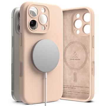 Husă iPhone 16 Pro Max - Ringke Liquid Silicone MagSafe - Nisip Roz