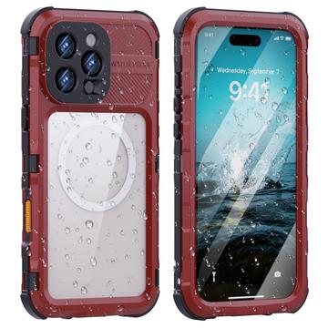 Husă impermeabilă iPhone 16 Pro Max Shellbox M Series IP68 - husă pentru scufundări cu compatibilitate MagSafe - Roșu