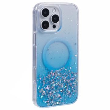 Husă MagSafe iPhone 16 Pro Max Sparkle Glow - albastru
