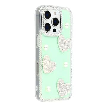 Husă hibridă iPhone 16 Pro Max Dragoste strălucitoare și perlă