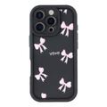 Husă TPU rezistentă la șocuri iPhone 16 Pro Max cu margini ridicate - negru / fundă