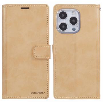 Husa portofel iPhone 16 Pro Mercury Goospery Blue Moon - Auriu