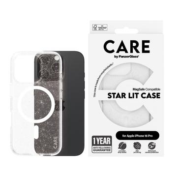 Husa PanzerGlass Care Star Lit pentru iPhone 16 Pro - compatibil MagSafe - alb