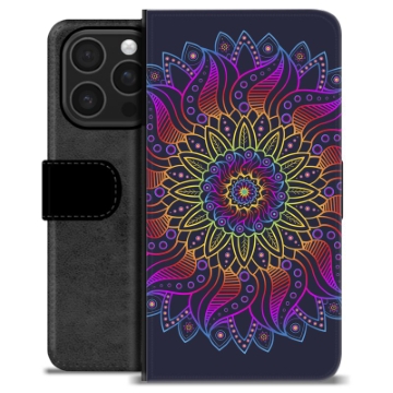 Husă Portofel Premium - iPhone 16 Pro - Mandala Colorată