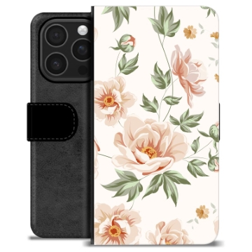 Husă Portofel Premium - iPhone 16 Pro - Floral