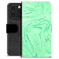Husă Portofel Premium - iPhone 16 Pro - Mentă Verde