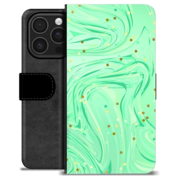 Husă Portofel Premium - iPhone 16 Pro - Mentă Verde