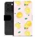 Husă Portofel Premium - iPhone 16 Pro - Model Lămâie