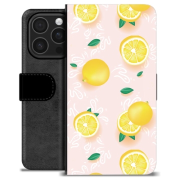 Husă Portofel Premium - iPhone 16 Pro - Model Lămâie