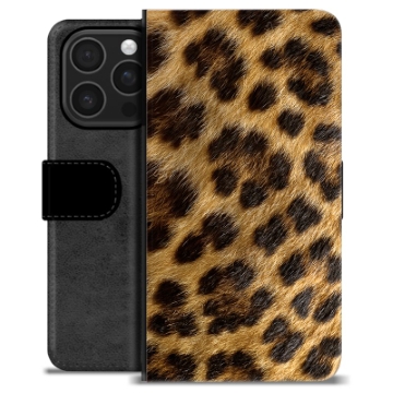 Husă Portofel Premium - iPhone 16 Pro - Leopard